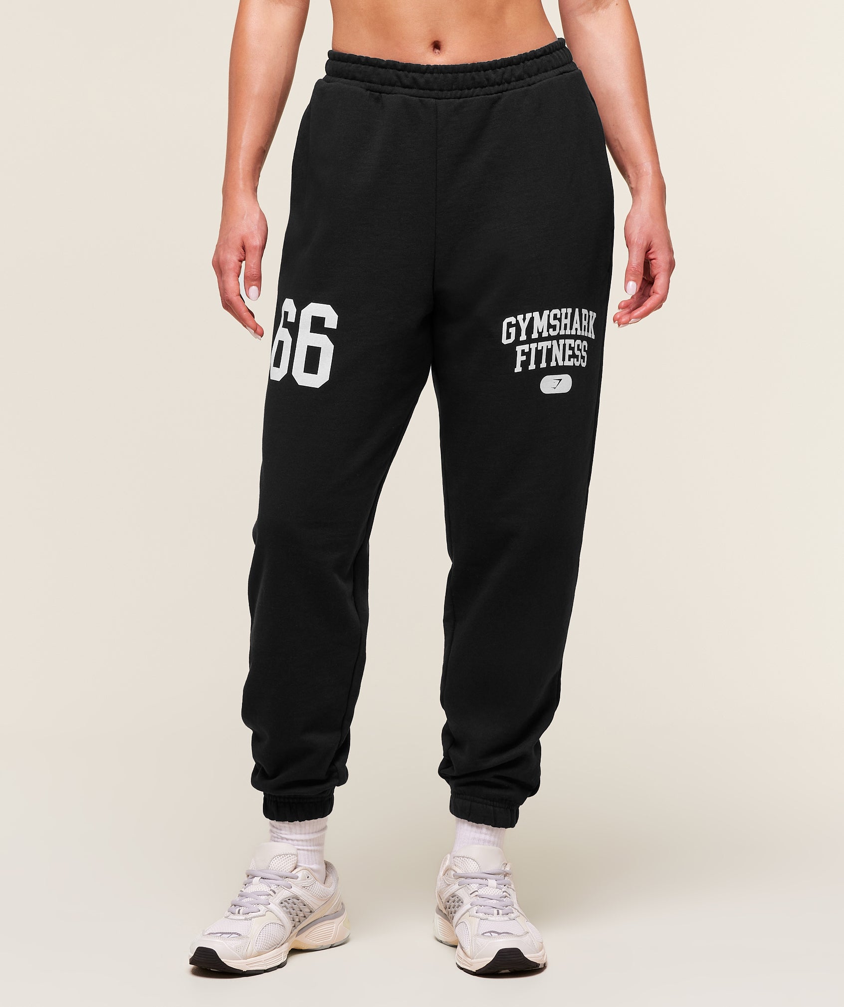 Varsity Graphic Oversized Joggers Black
