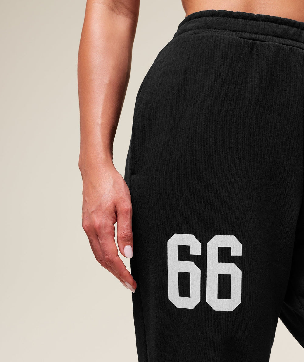 Varsity Graphic Oversized Joggers Black