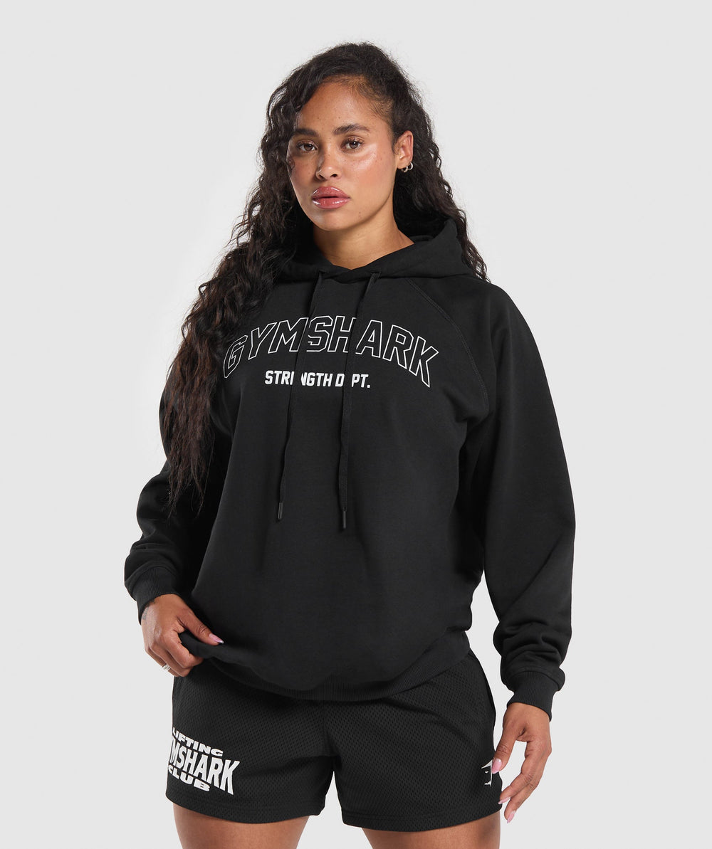 Strength Department Oversized Hoodie Black