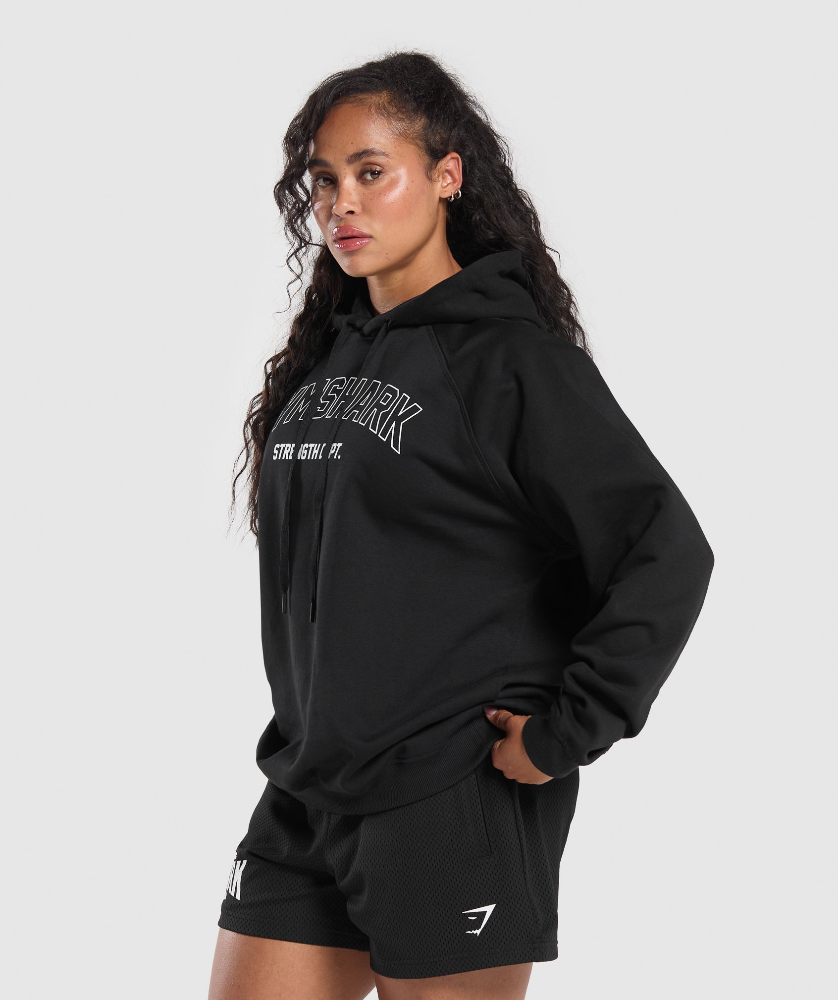 Strength Department Oversized Hoodie Black
