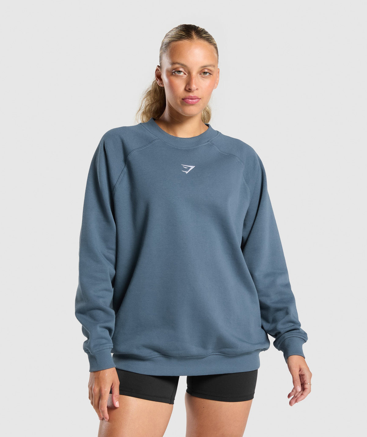 Training Oversized Fleece Sweatshirt Cargo Blue