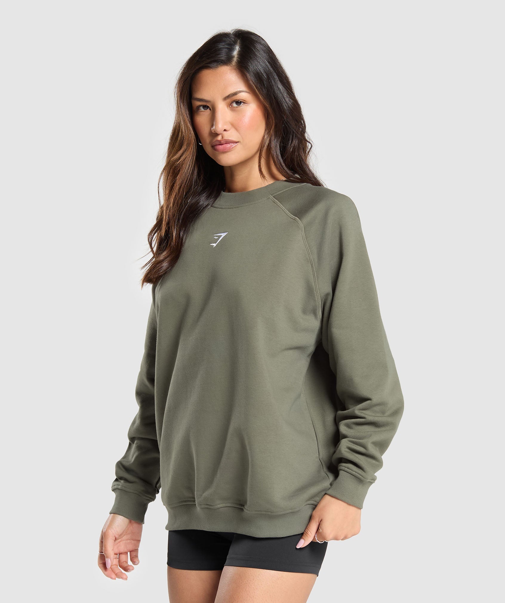 Training Oversized Fleece Sweatshirt Base Green