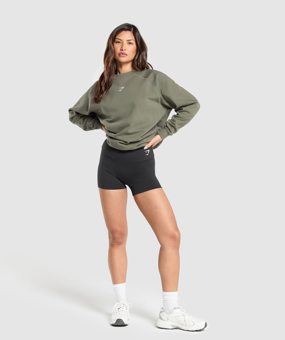 Training Oversized Fleece Sweatshirt Base Green