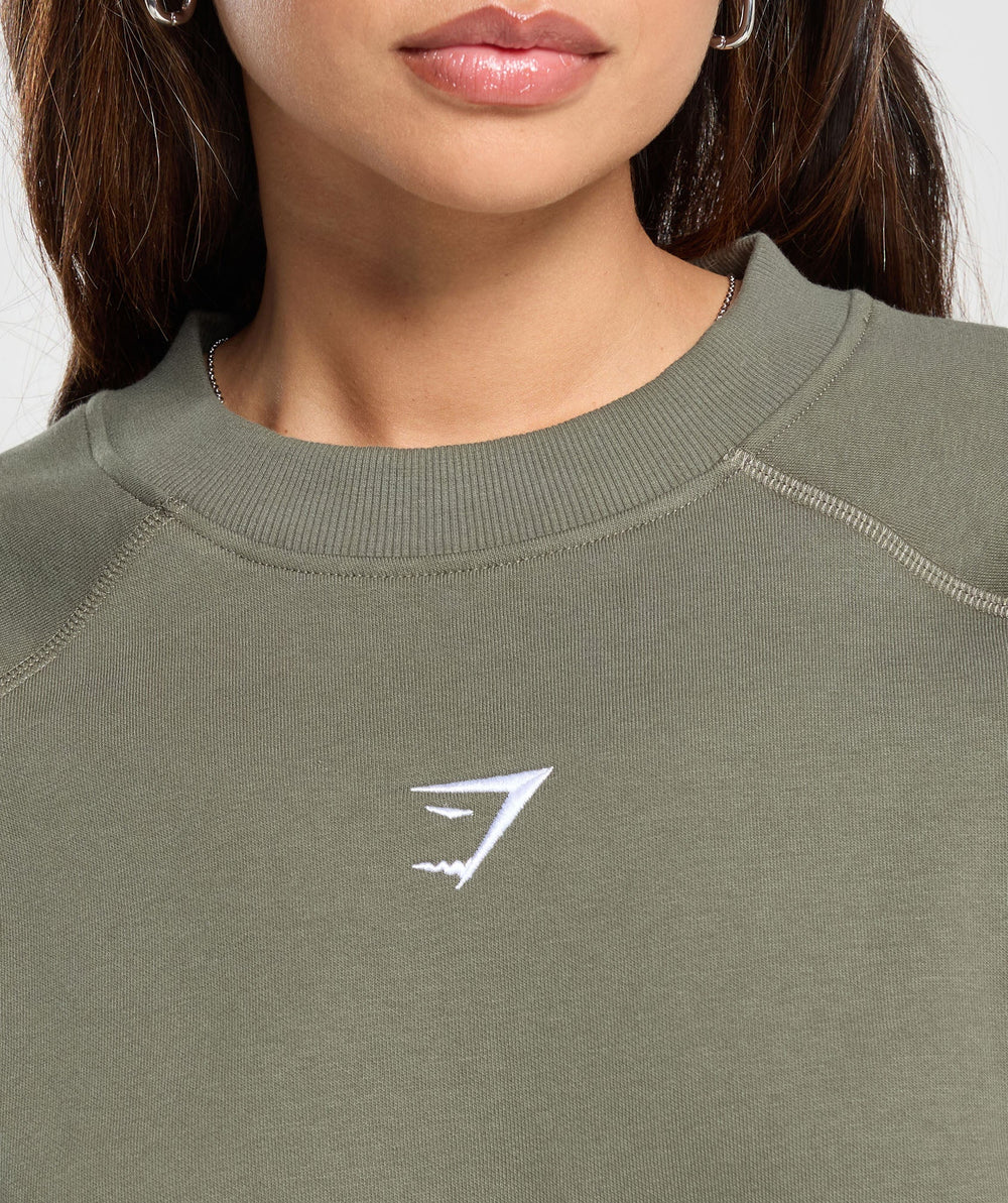 Training Oversized Fleece Sweatshirt Base Green
