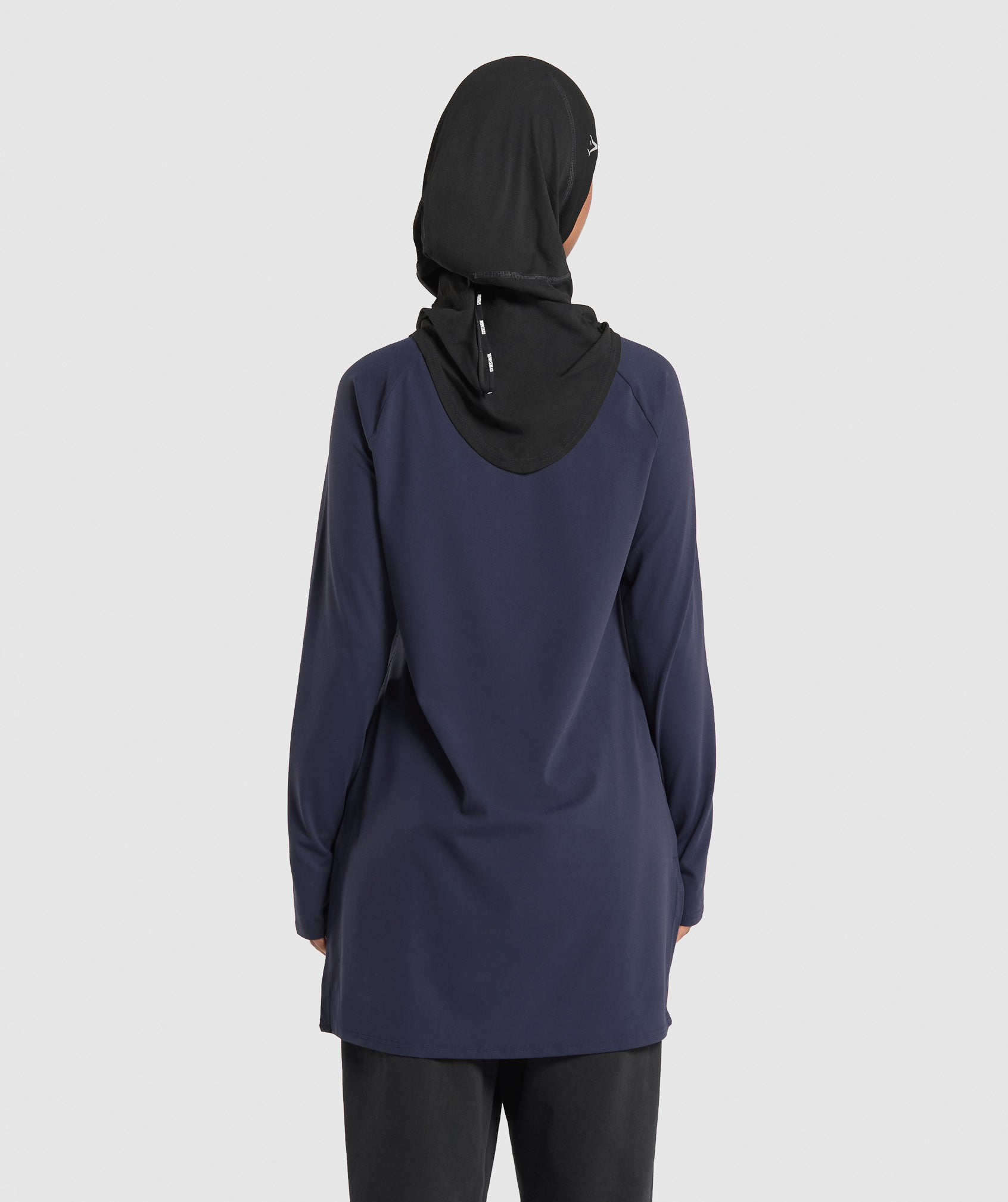 Long Line Long Sleeve Top Heavy Blue