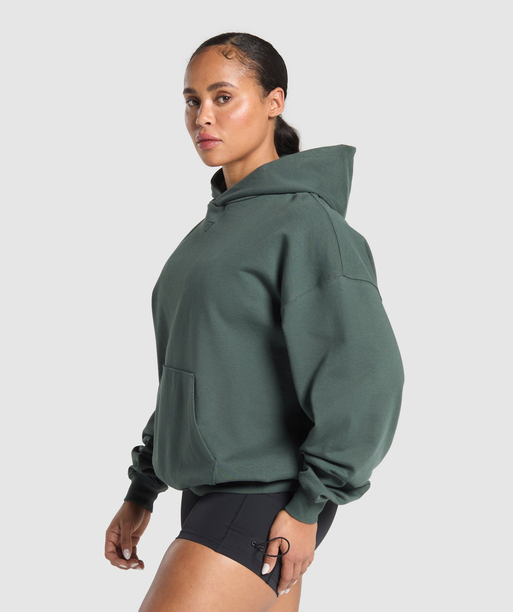 Retro Lifting Oversized Hoodie Slate Teal