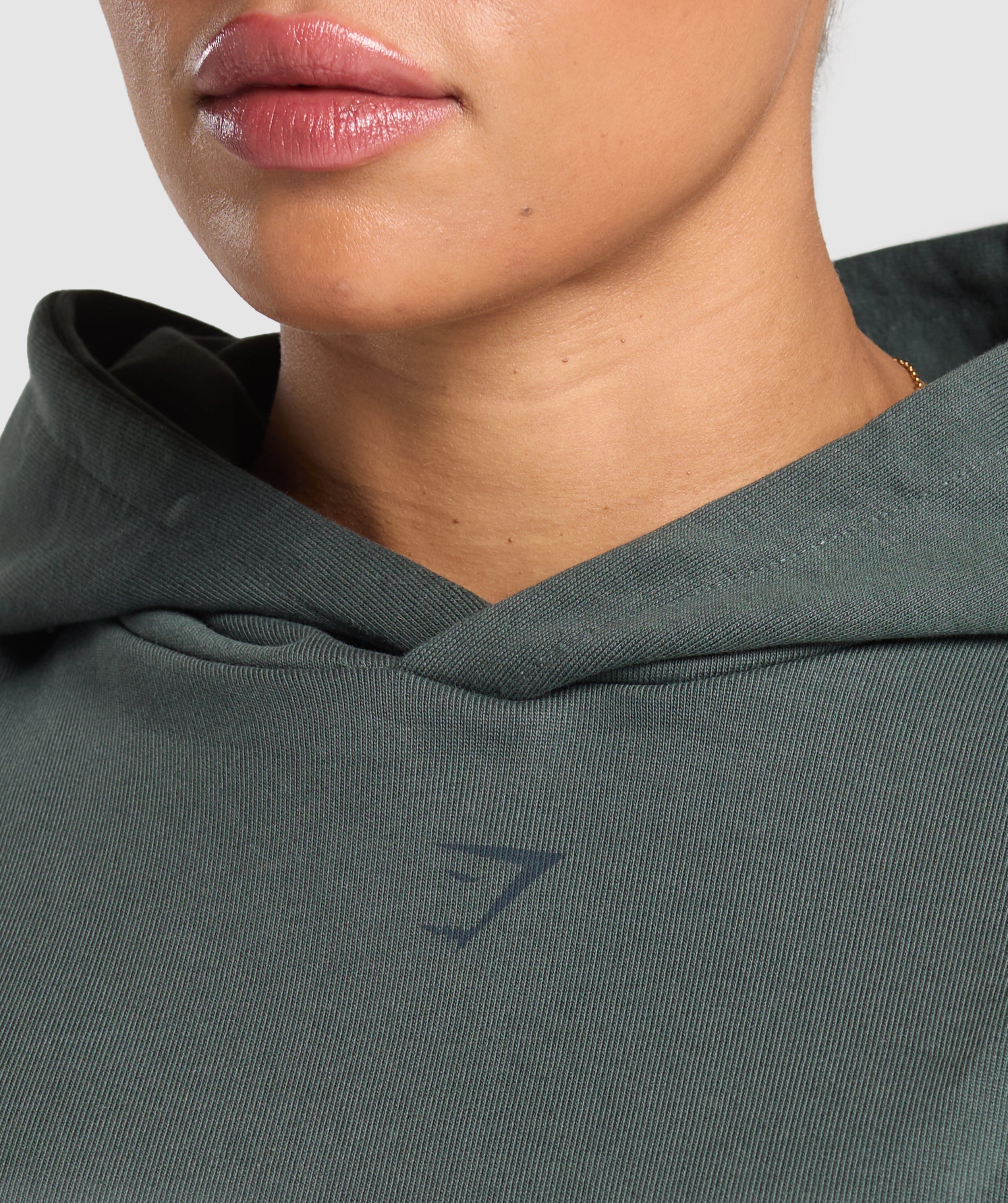 Retro Lifting Oversized Hoodie Slate Teal