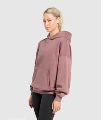 Retro Lifting Oversized Hoodie Brick Brown