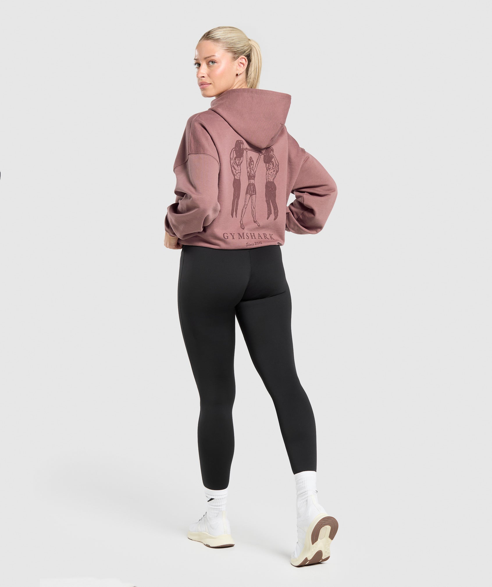 Retro Lifting Oversized Hoodie Brick Brown