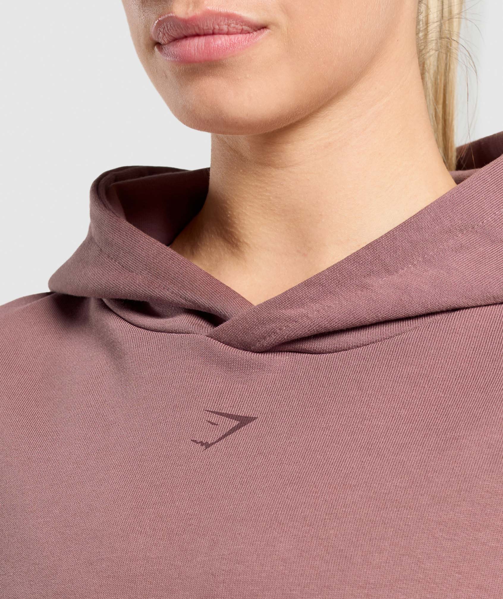 Retro Lifting Oversized Hoodie Brick Brown