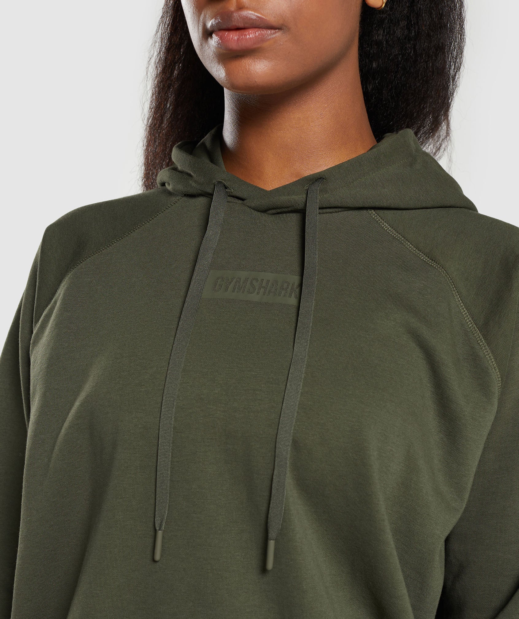 Block Oversized Hoodie Winter Olive
