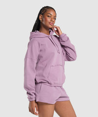 Fleece Oversized Hoodie Soft Purple