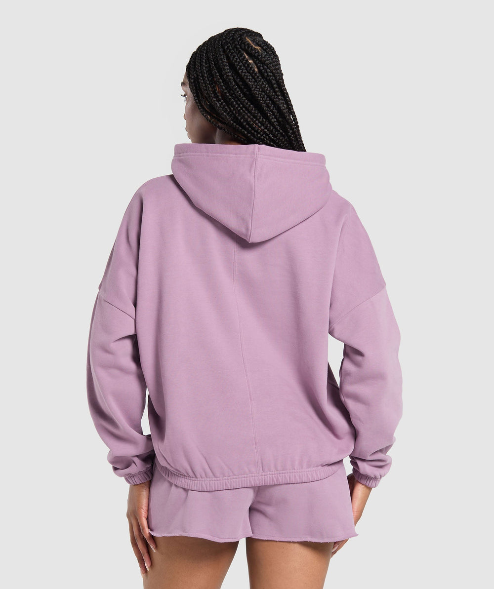 Fleece Oversized Hoodie Soft Purple