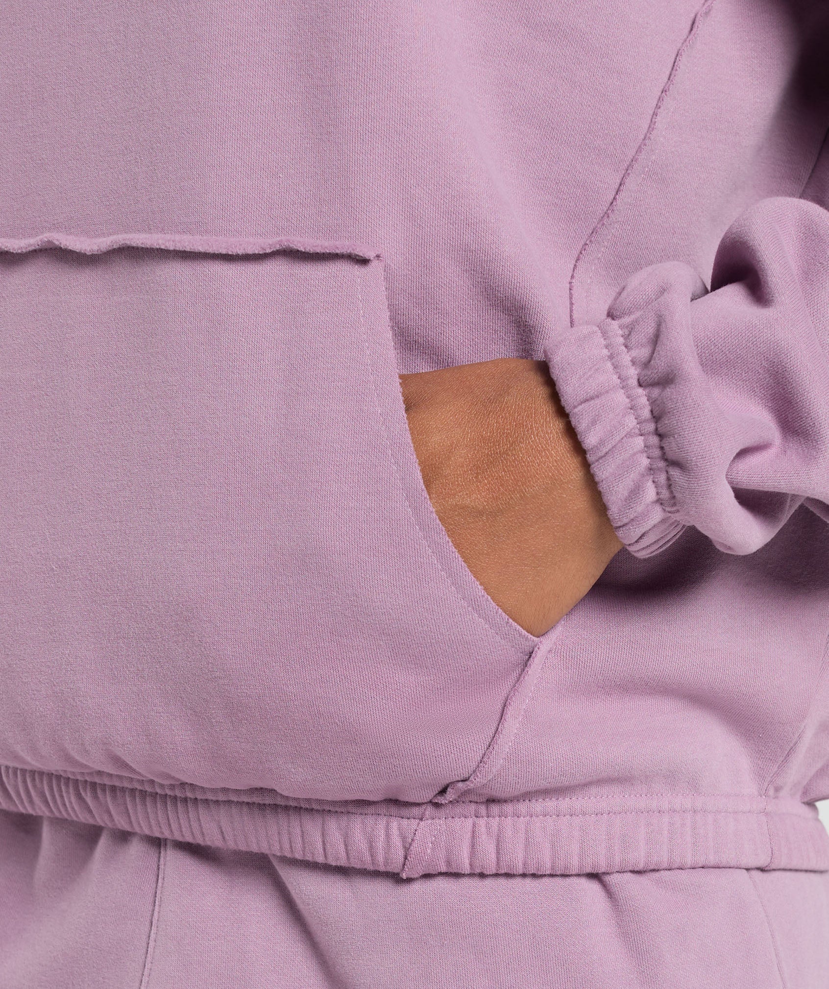Fleece Oversized Hoodie Soft Purple