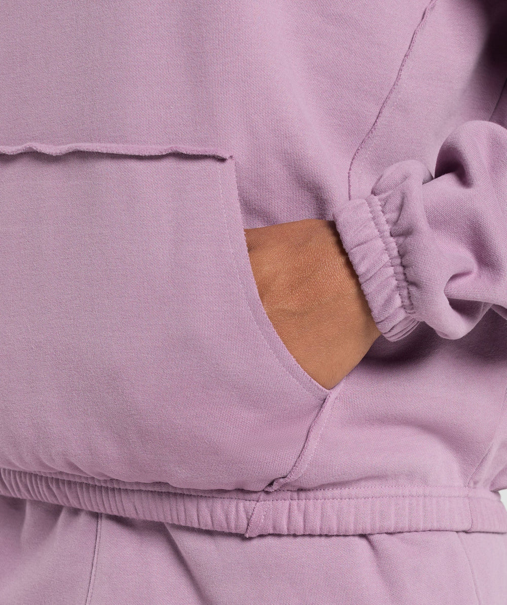 Fleece Oversized Hoodie Soft Purple