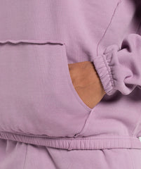 Fleece Oversized Hoodie Soft Purple