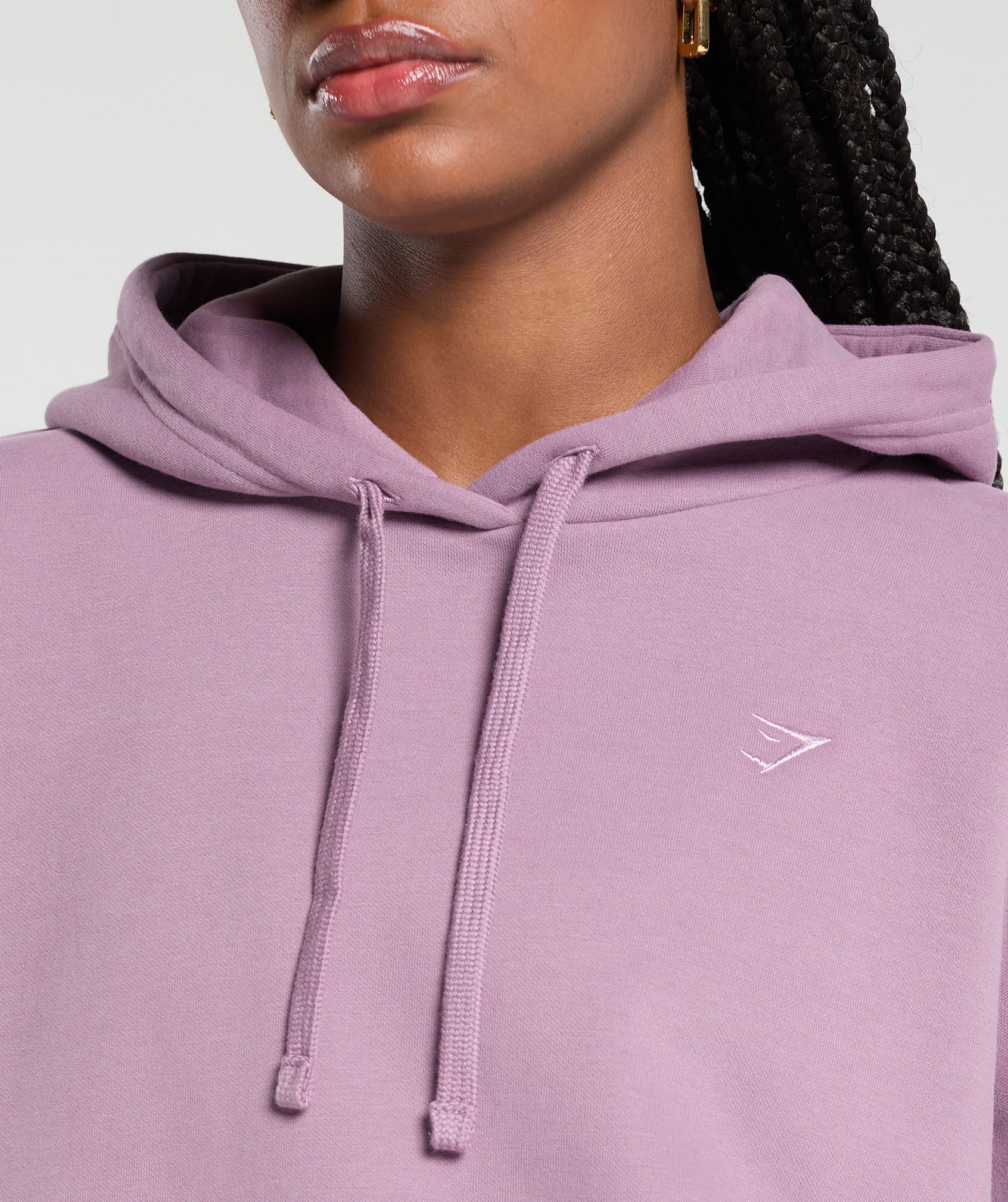 Fleece Oversized Hoodie Soft Purple