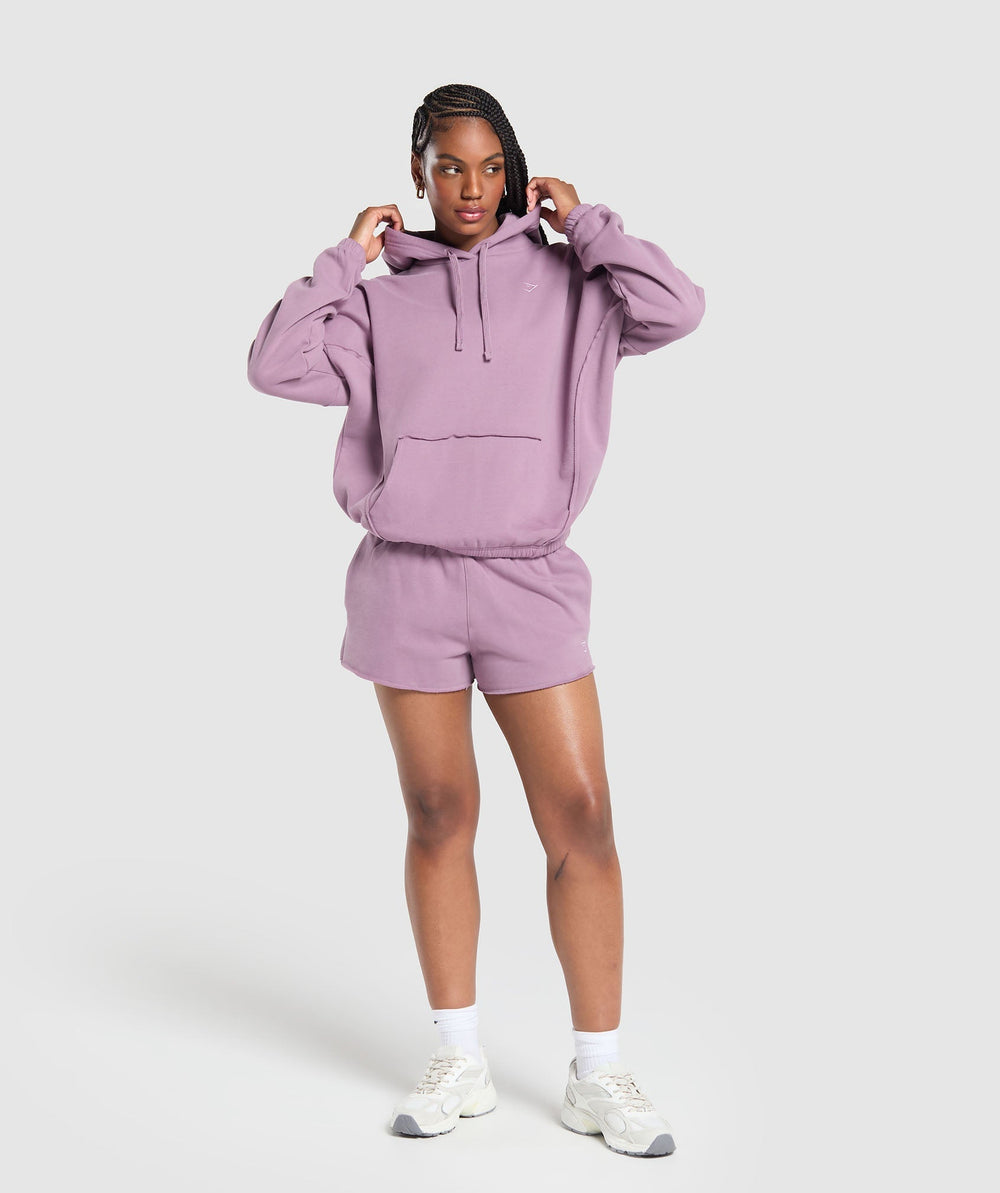 Fleece Oversized Hoodie Soft Purple