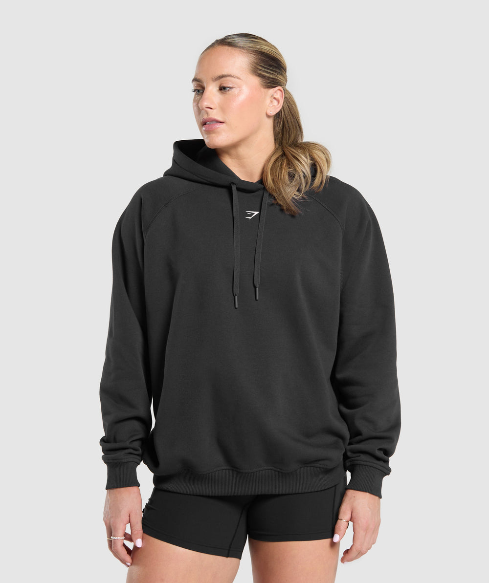 Lifting Club Graphic Brushed Hoodie Black