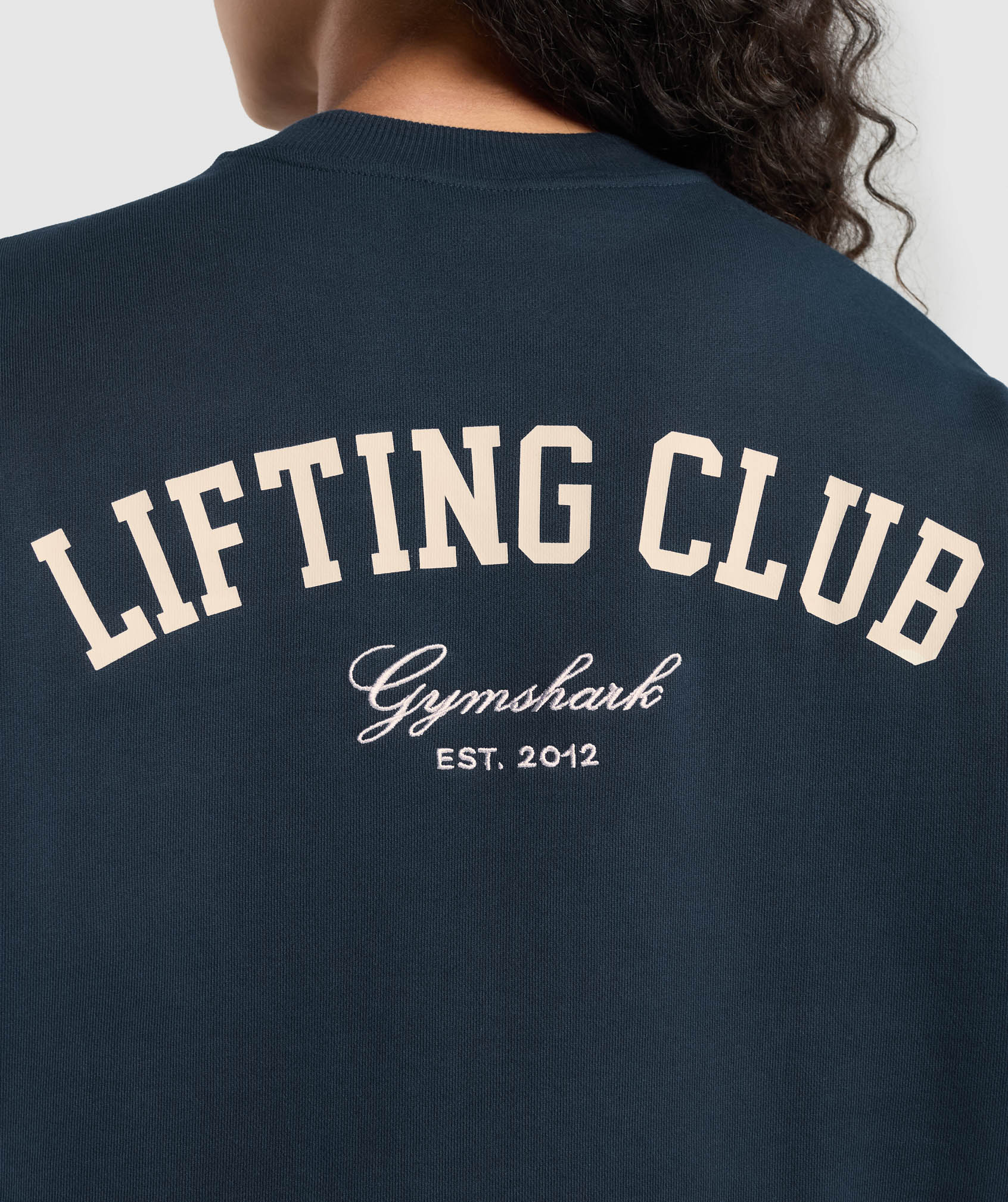 Lifting Club Oversized Sweatshirt Navy