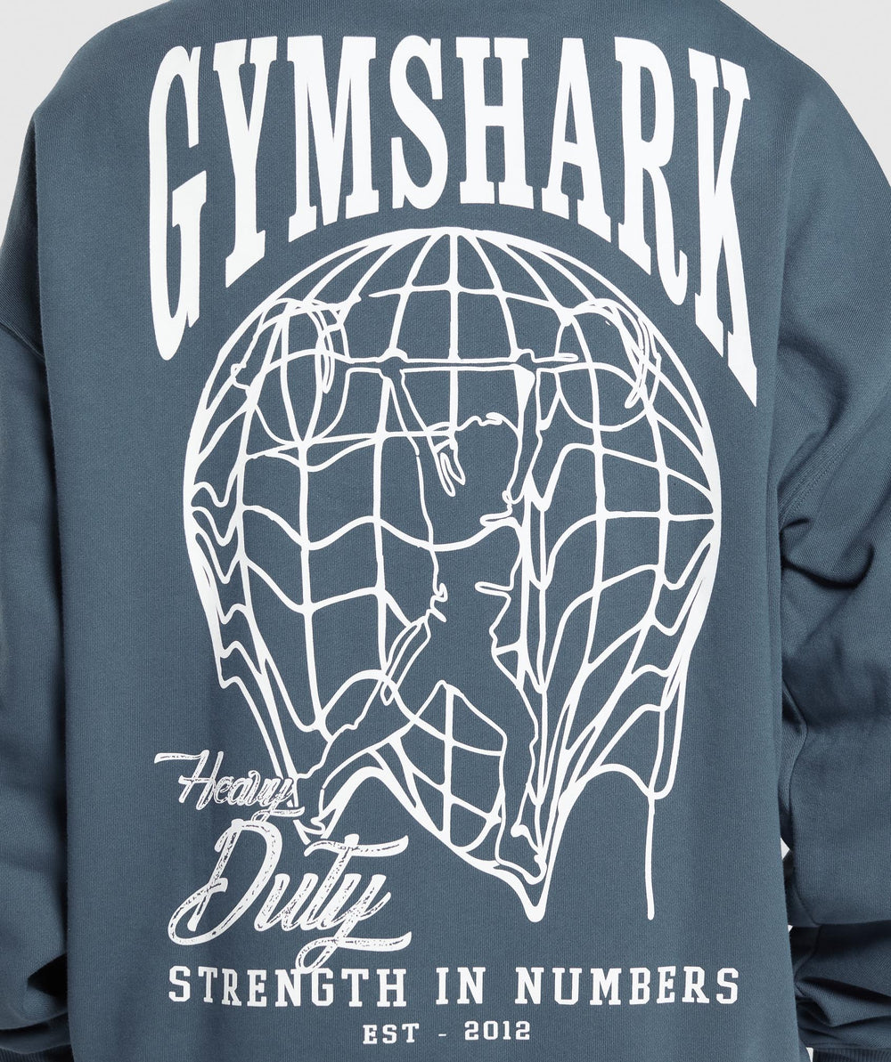 Strength In Numbers Hoodie Cargo Blue