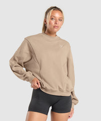 Rest Day Cotton Contour Pullover Cement Brown