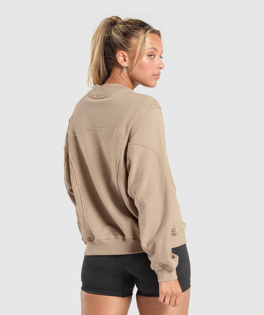 Rest Day Cotton Contour Pullover Cement Brown