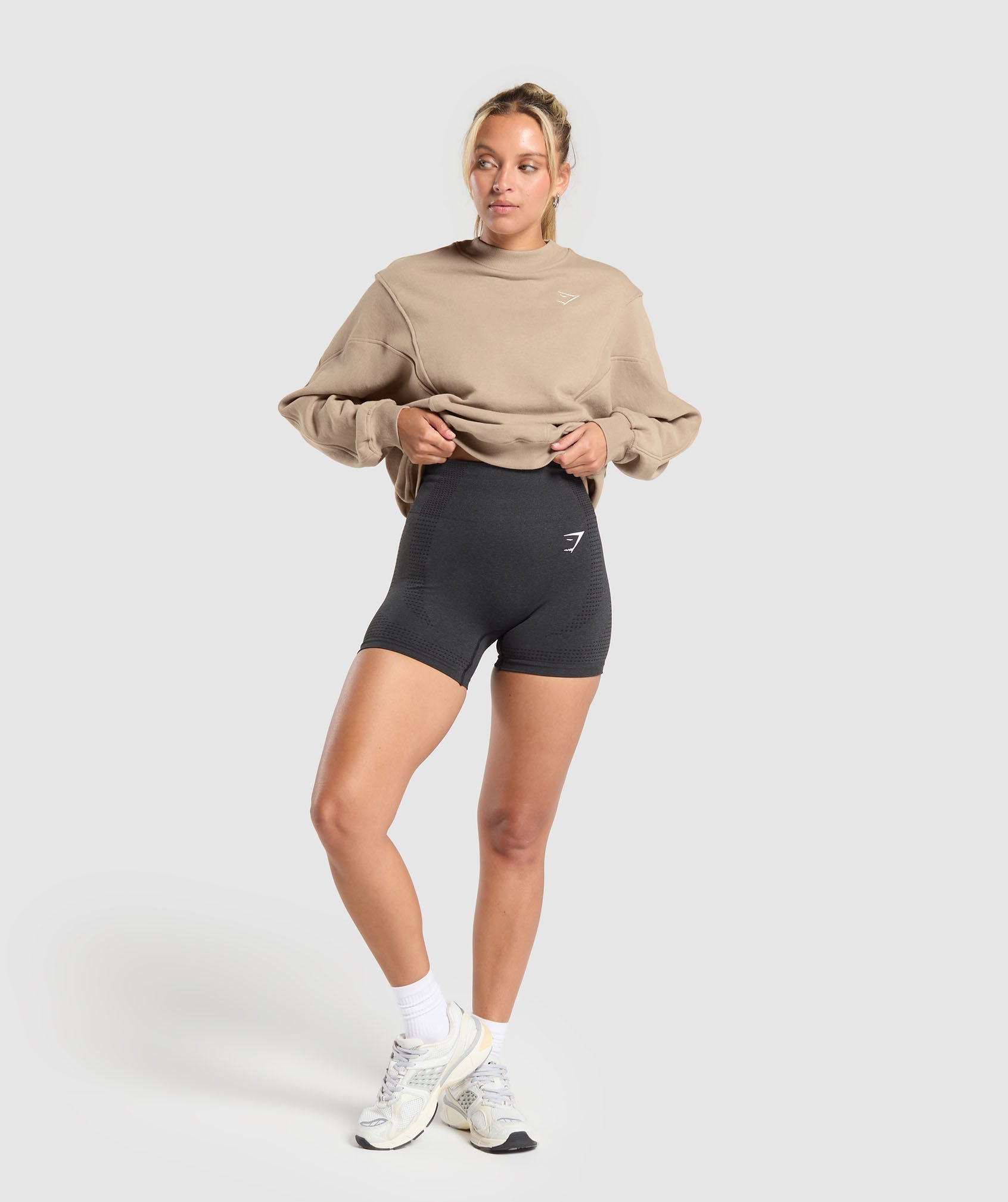Rest Day Cotton Contour Pullover Cement Brown