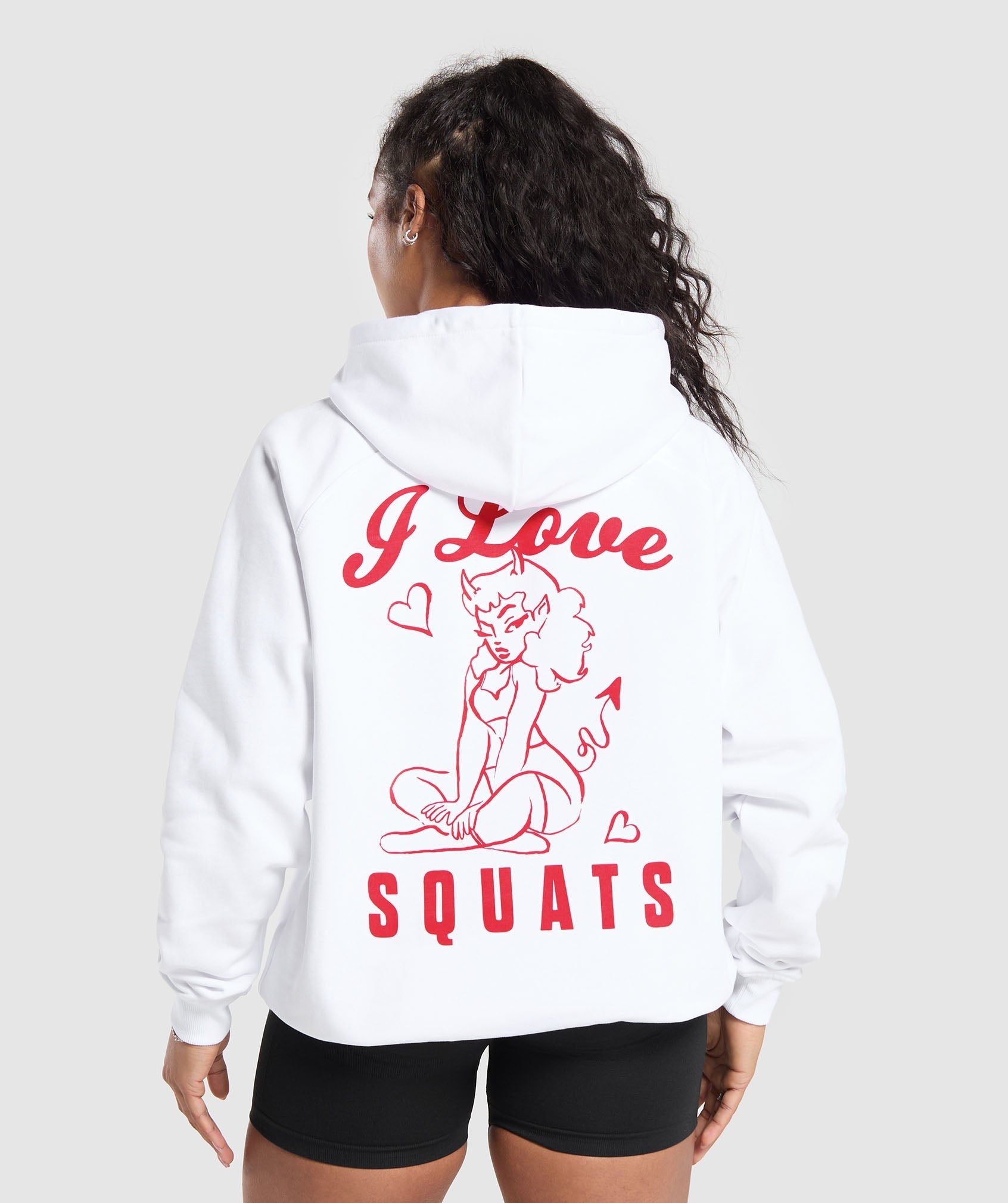 I Love Squats Hoodie White