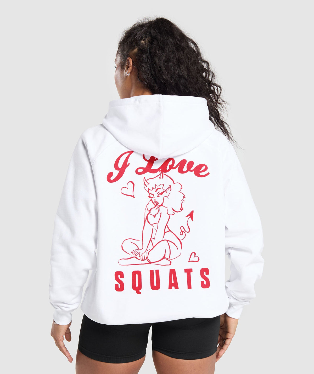 I Love Squats Hoodie White