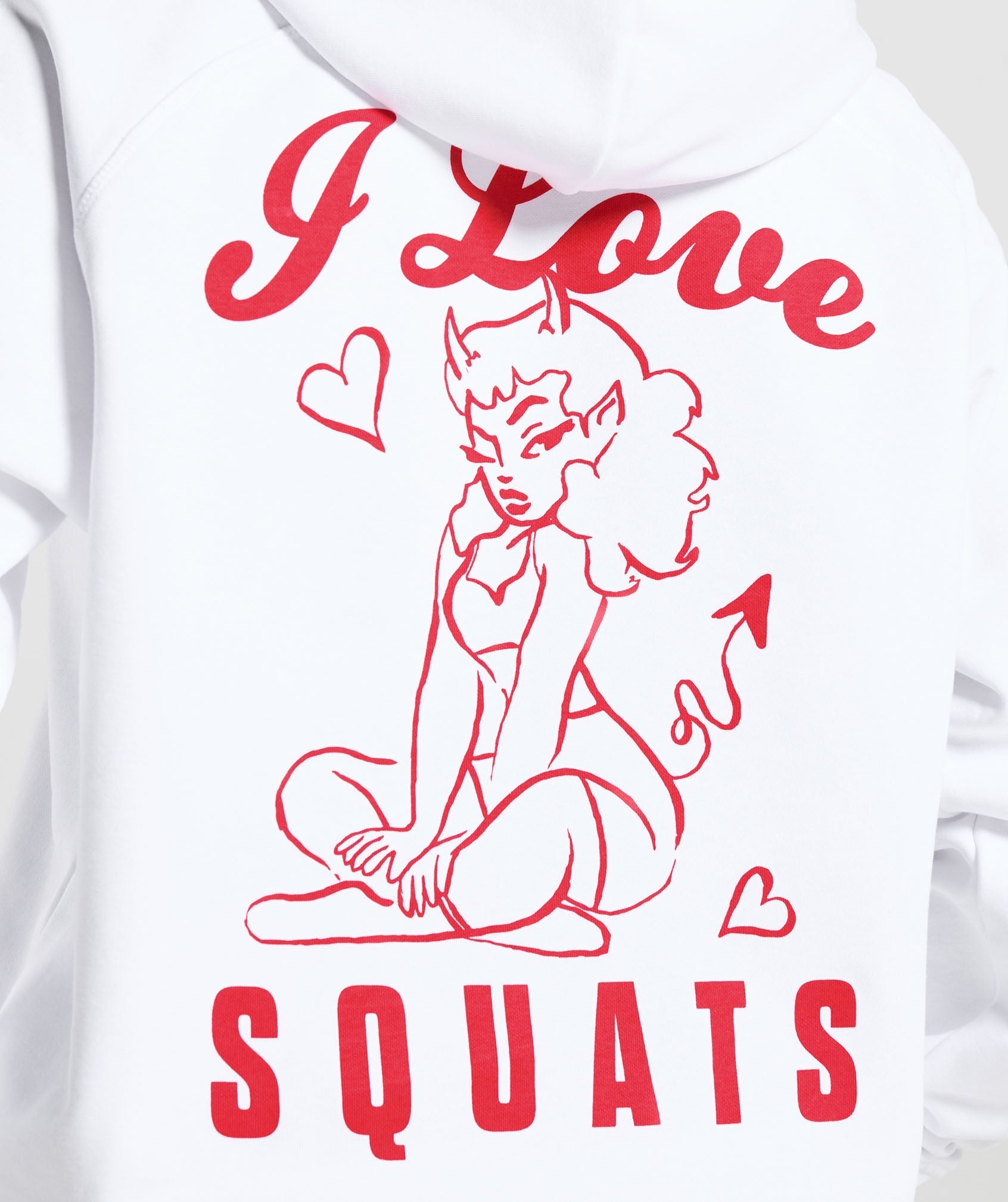 I Love Squats Hoodie White