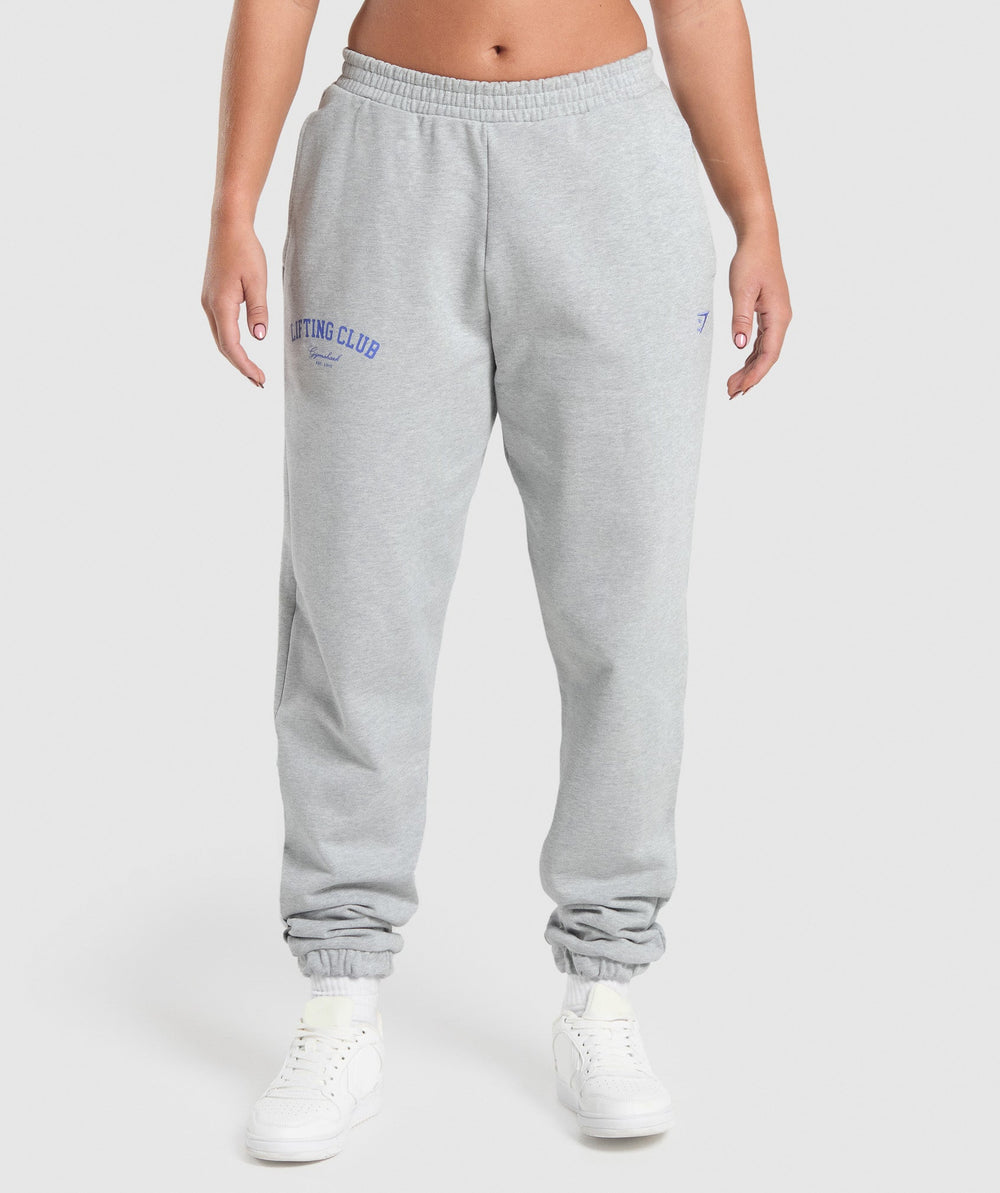 Lifting Club Oversized Joggers Light Grey Core Marl