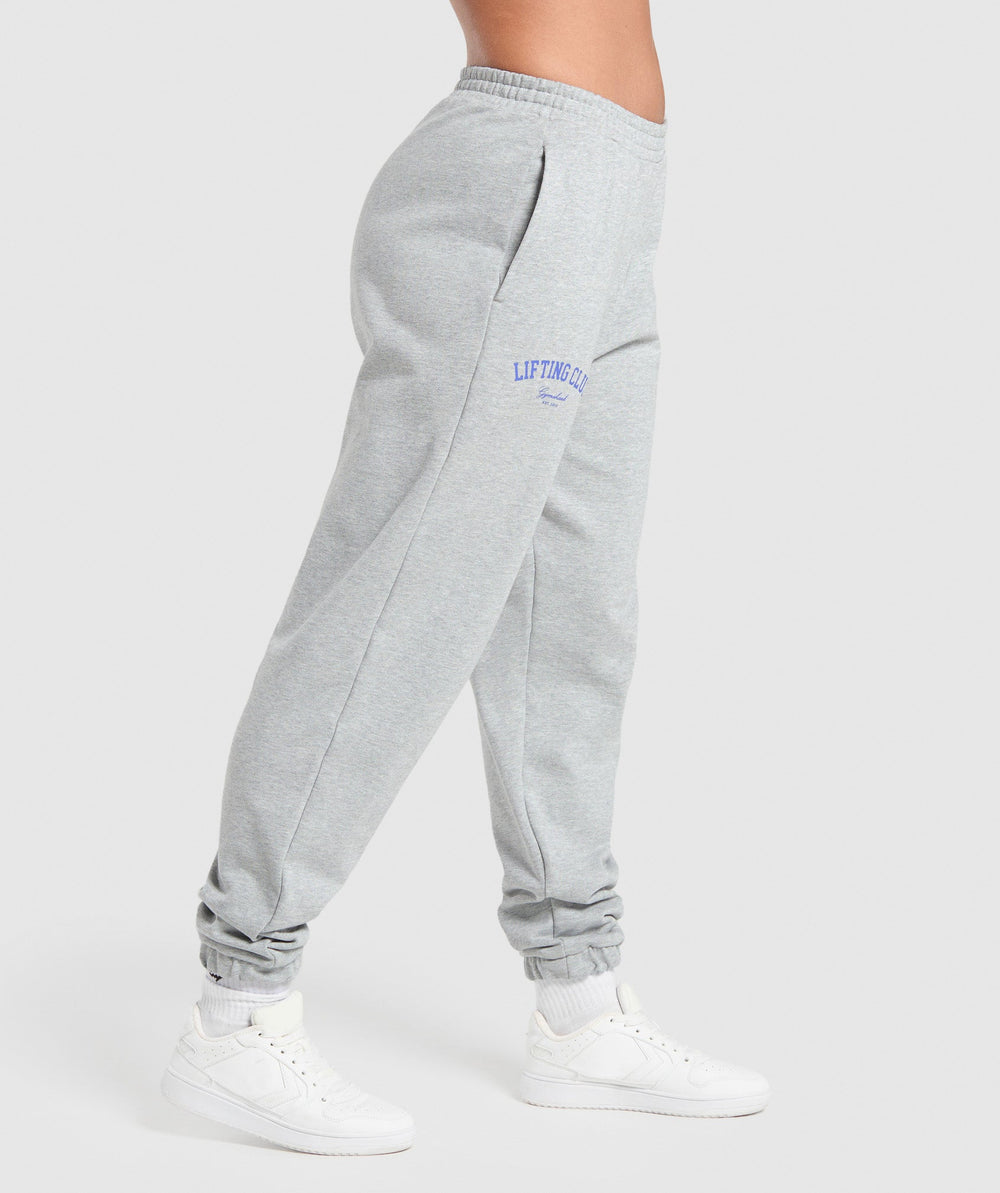 Lifting Club Oversized Joggers Light Grey Core Marl