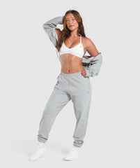 Lifting Club Oversized Joggers Light Grey Core Marl