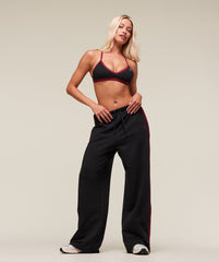 Retro Stripe Snap Pant Black/Sets Red