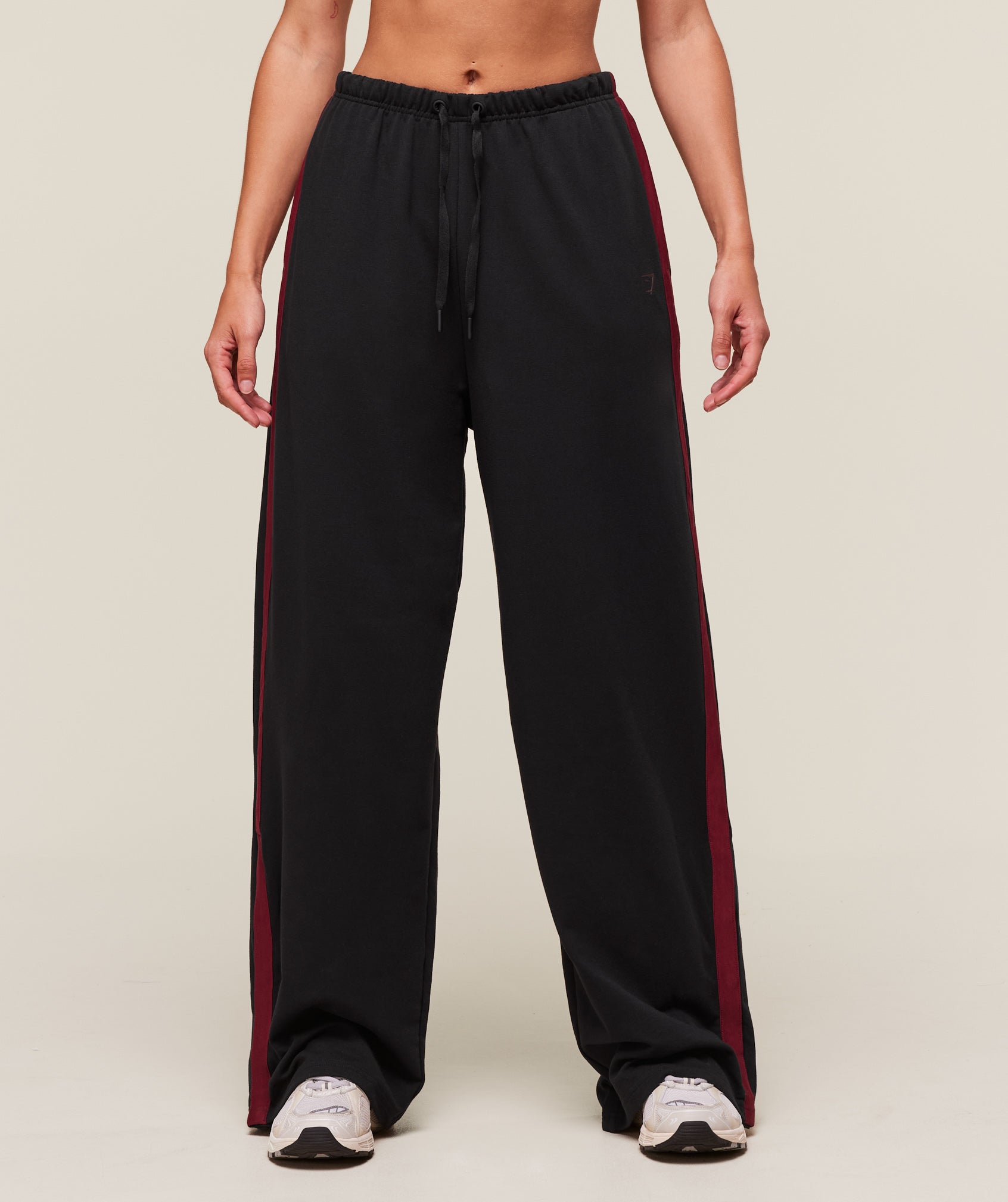 Retro Stripe Snap Pant Black/Sets Red