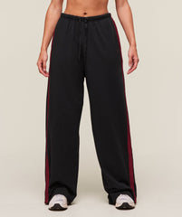 Retro Stripe Snap Pant Black/Sets Red