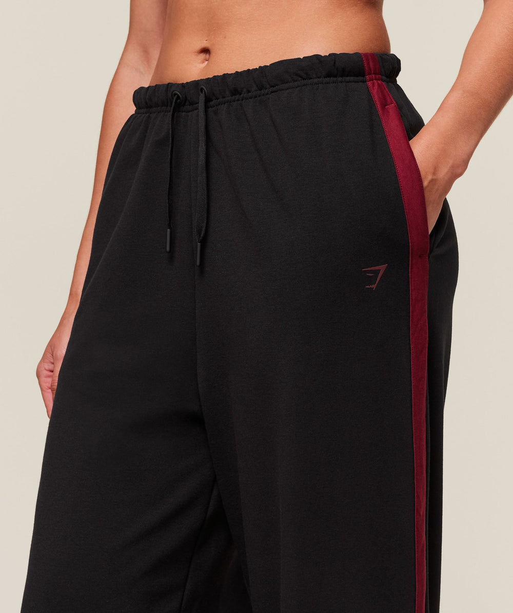 Retro Stripe Snap Pant Black/Sets Red