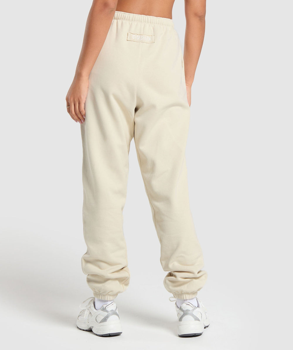 Fleece Joggers Ecru White