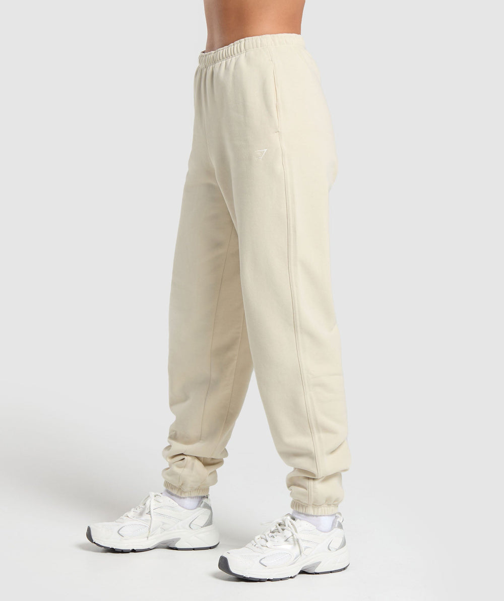 Fleece Joggers Ecru White