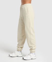 Fleece Joggers Ecru White