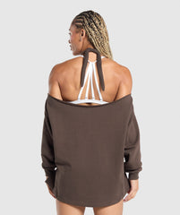 Superset Longline Sweatshirt Deep Brown