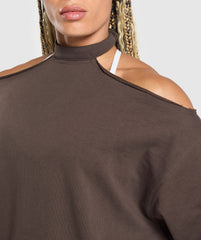 Superset Longline Sweatshirt Deep Brown