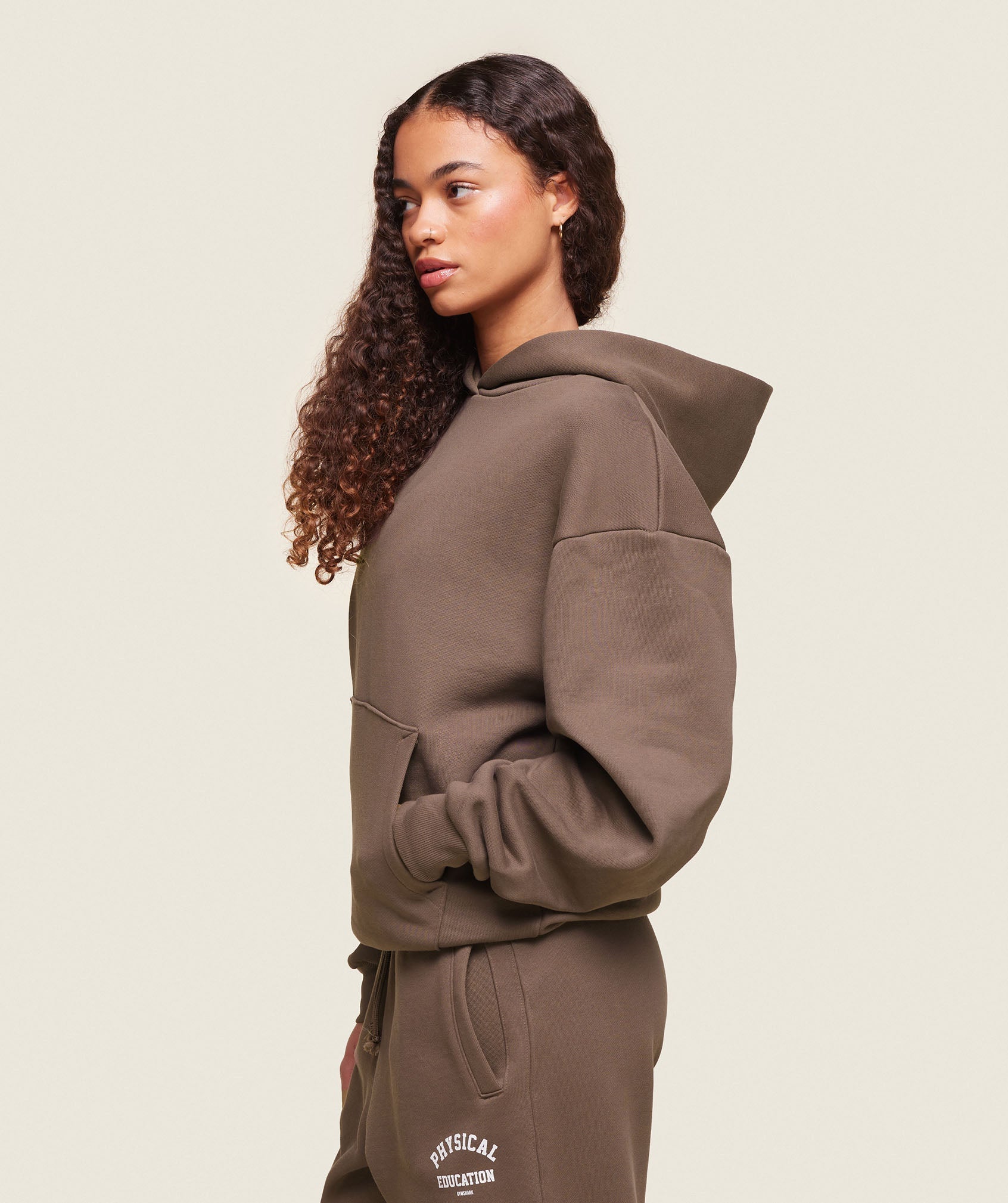 Phys Ed Logo Hoodie Penny Brown