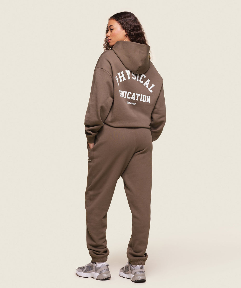 Phys Ed Logo Hoodie Penny Brown