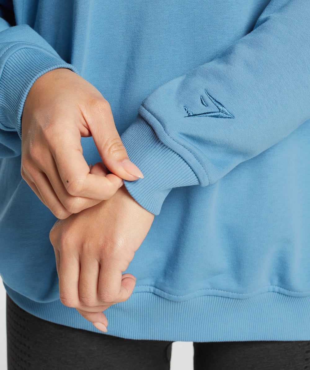 Block Oversized Hoodie Classic Blue