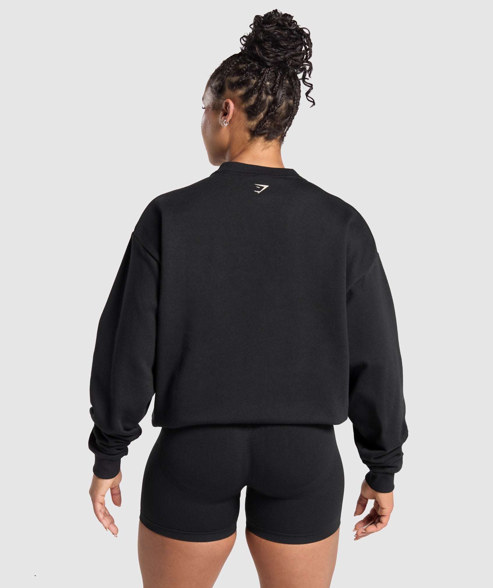 Lifting Essentials Graphic Brushed Oversized Sweatshirt Black