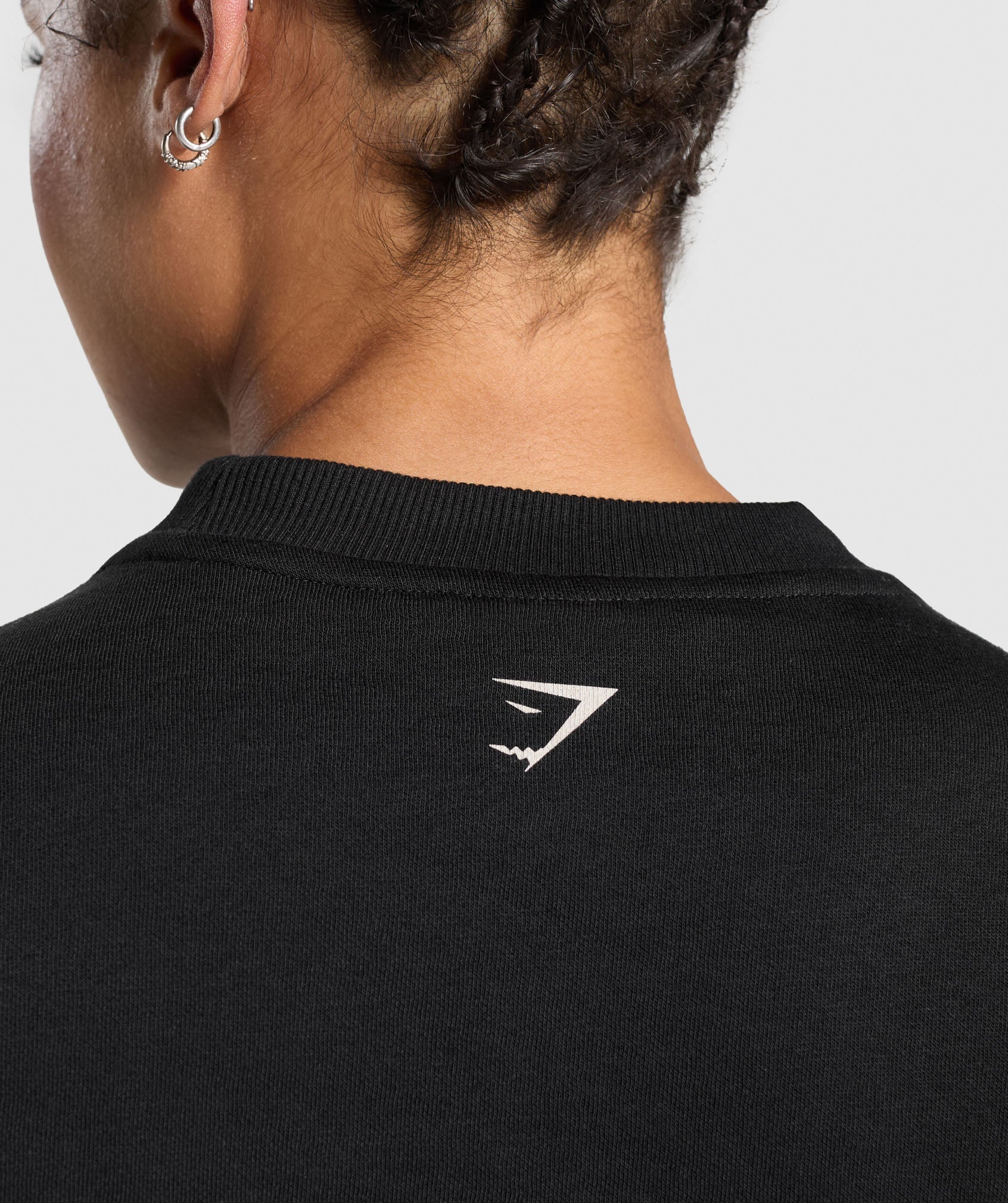 Lifting Essentials Graphic Brushed Oversized Sweatshirt Black