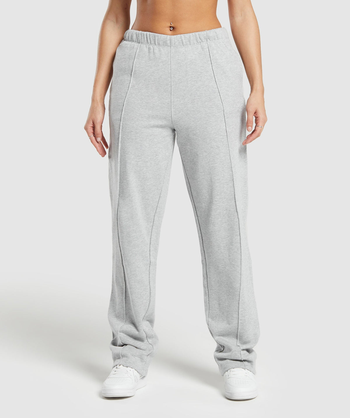 Lifting Straight Leg Joggers Light Grey Core Marl