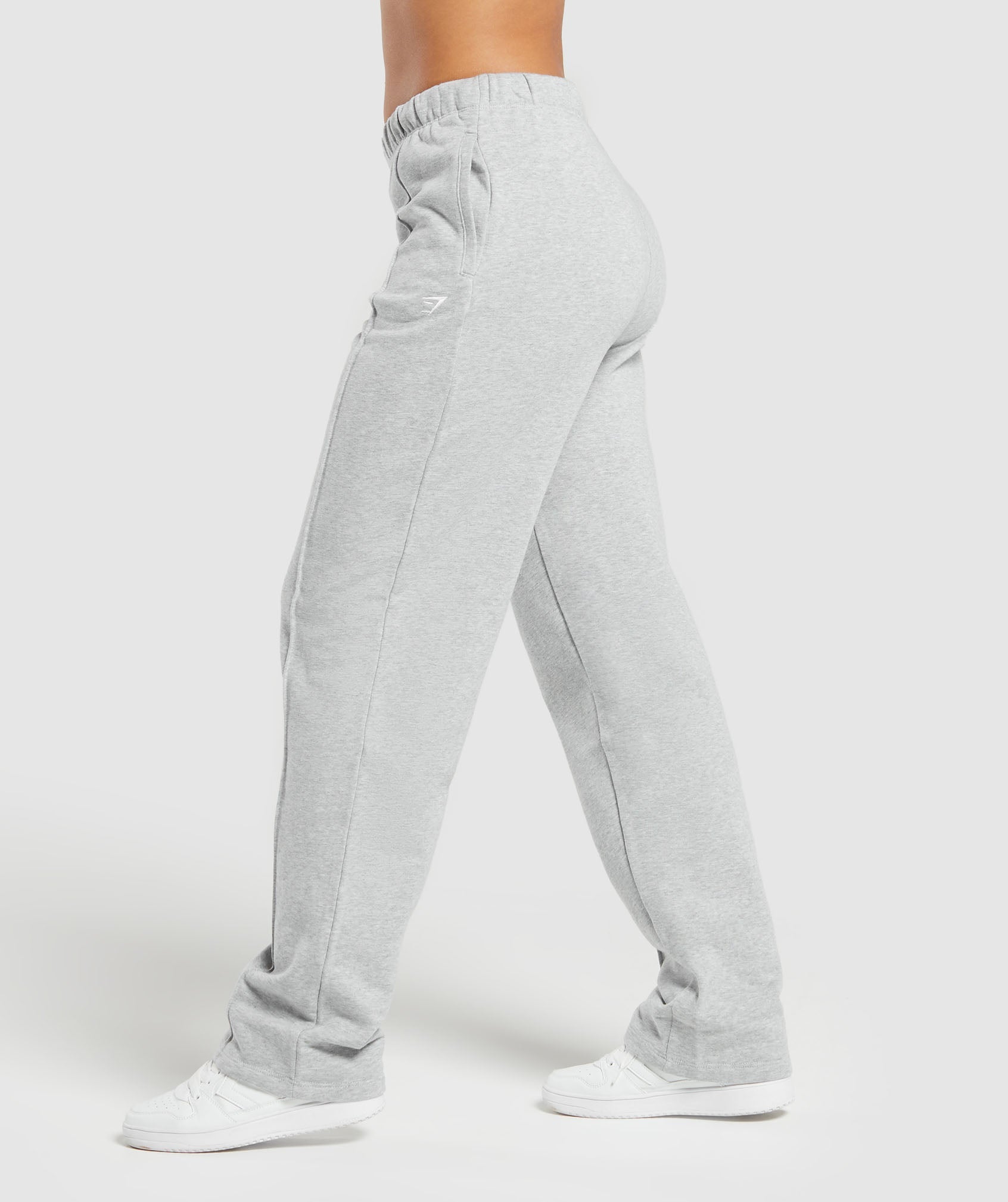 Lifting Straight Leg Joggers Light Grey Core Marl